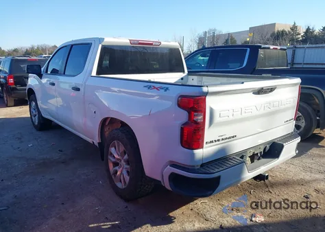 2022 Chevrolet Silverado 1500 4Wd Short Bed Custom из США, поврежденный, VIN 3GCPDBEK1NG636339